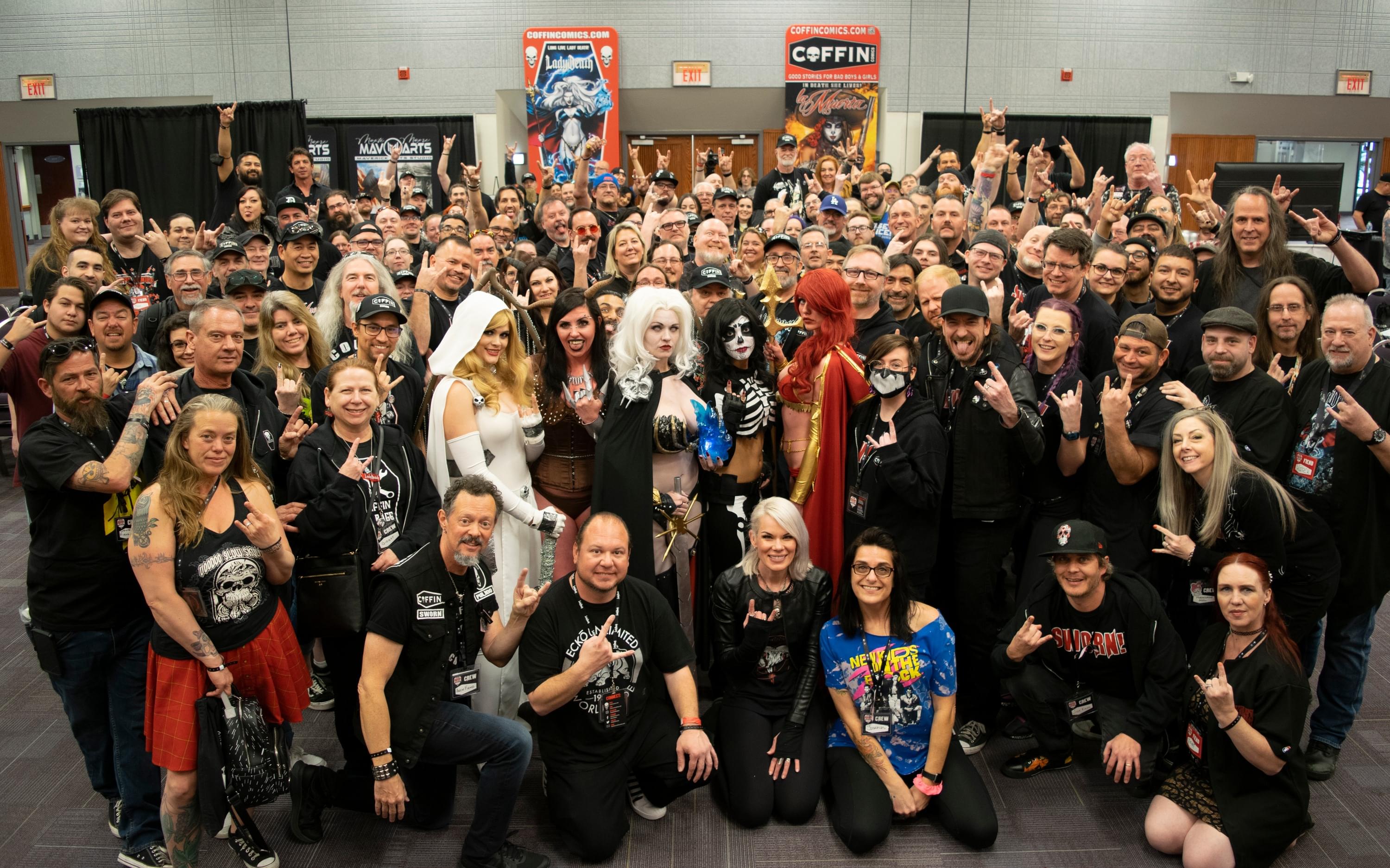 Coffin Comics Sworn Fest Group Photo 2022